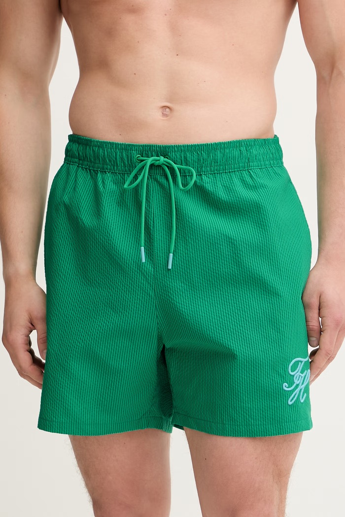 Tommy Hilfiger plavecké šortky pánske SUMMER UM0UM03750 zelená SS26