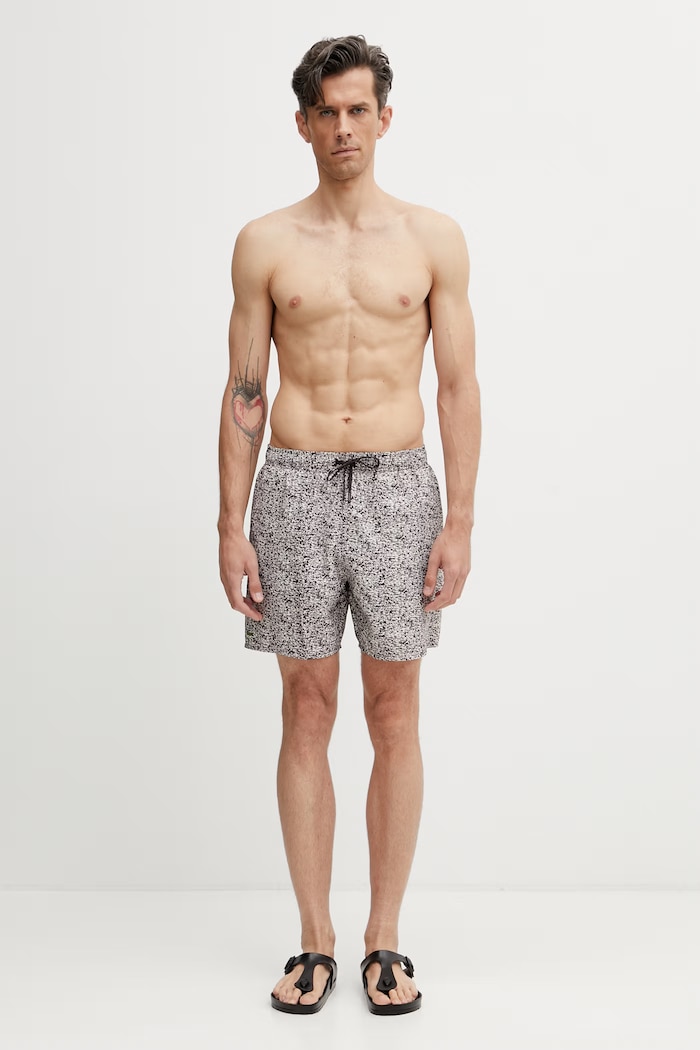 Lacoste szorty kąpielowe męskie MH1842 beżowy