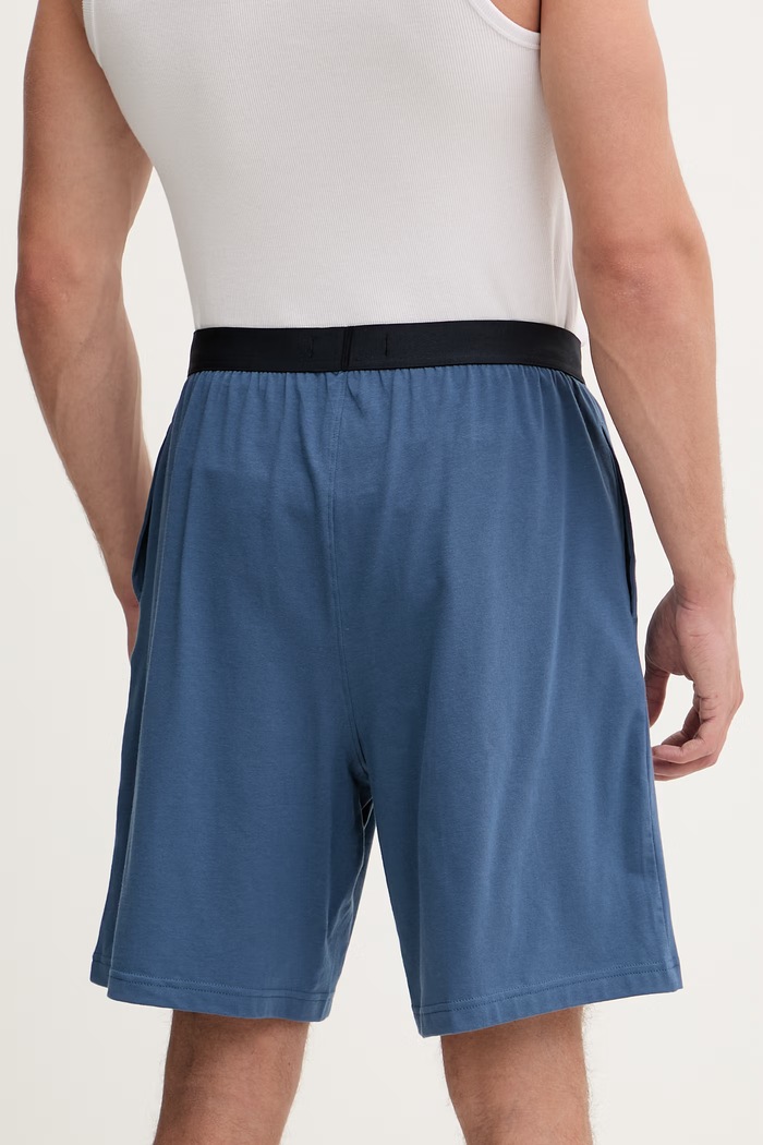 Oblečenie Tommy Hilfiger pyžamové šortky pánske bavlnené s elastanom UM0UM03817 modrá