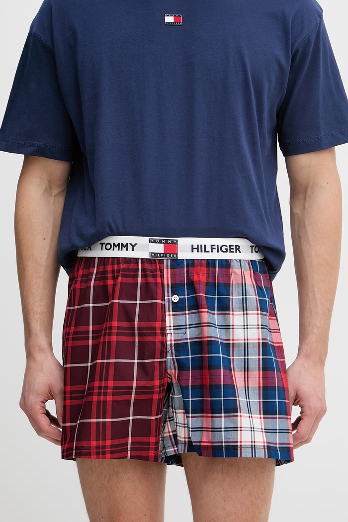 Tommy Hilfiger piżama dwuczęściowa męska bawełniana granatowy UM0UM03832
