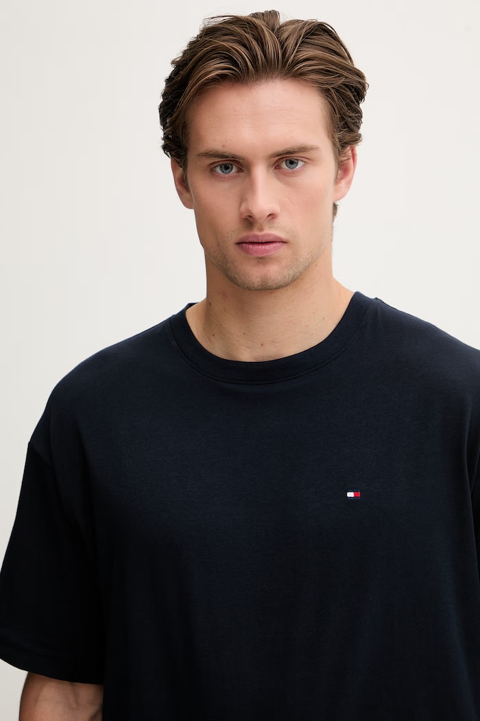 Tommy Hilfiger piżama dwuczęściowa męska bawełniana z elastanem granatowy UM0UM03834
