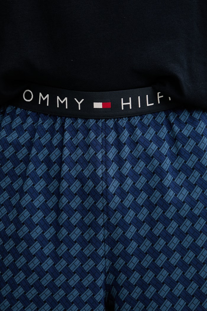 Tommy Hilfiger piżama dwuczęściowa męska bawełniana z elastanem UM0UM03834 granatowy