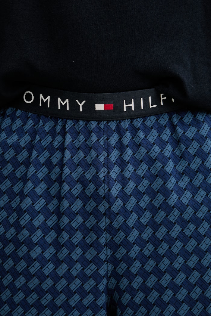 Tommy Hilfiger piżama dwuczęściowa męska bawełniana z elastanem UM0UM03834 granatowy