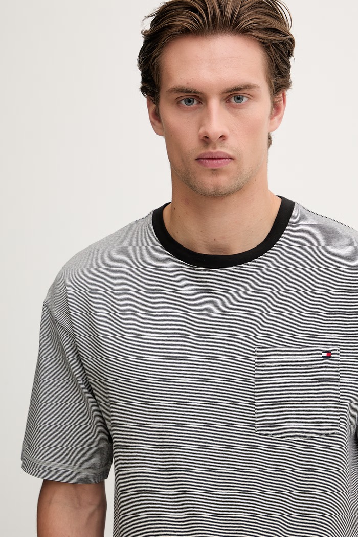Tommy Hilfiger dvojdielne pyžamo pánske bavlnené s elastanom čierna UM0UM03846