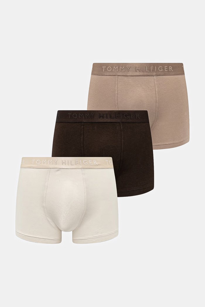Tommy Hilfiger boxeri bărbați pachet de 3 maro UM0UM03755