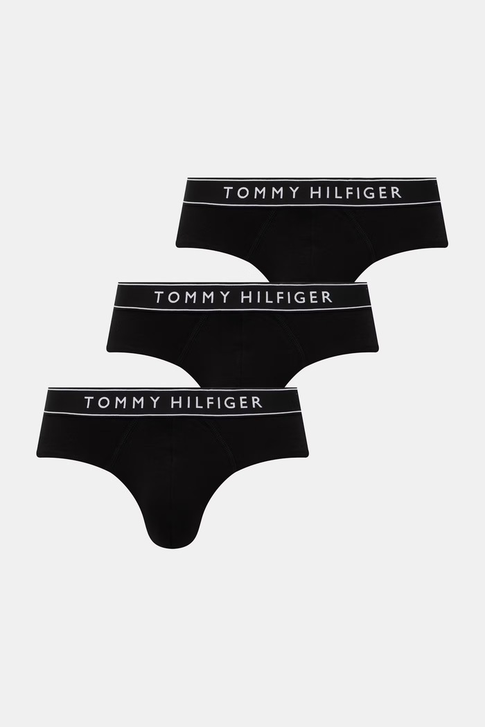 Tommy Hilfiger slipy pánske 3-pak čierna UM0UM03856