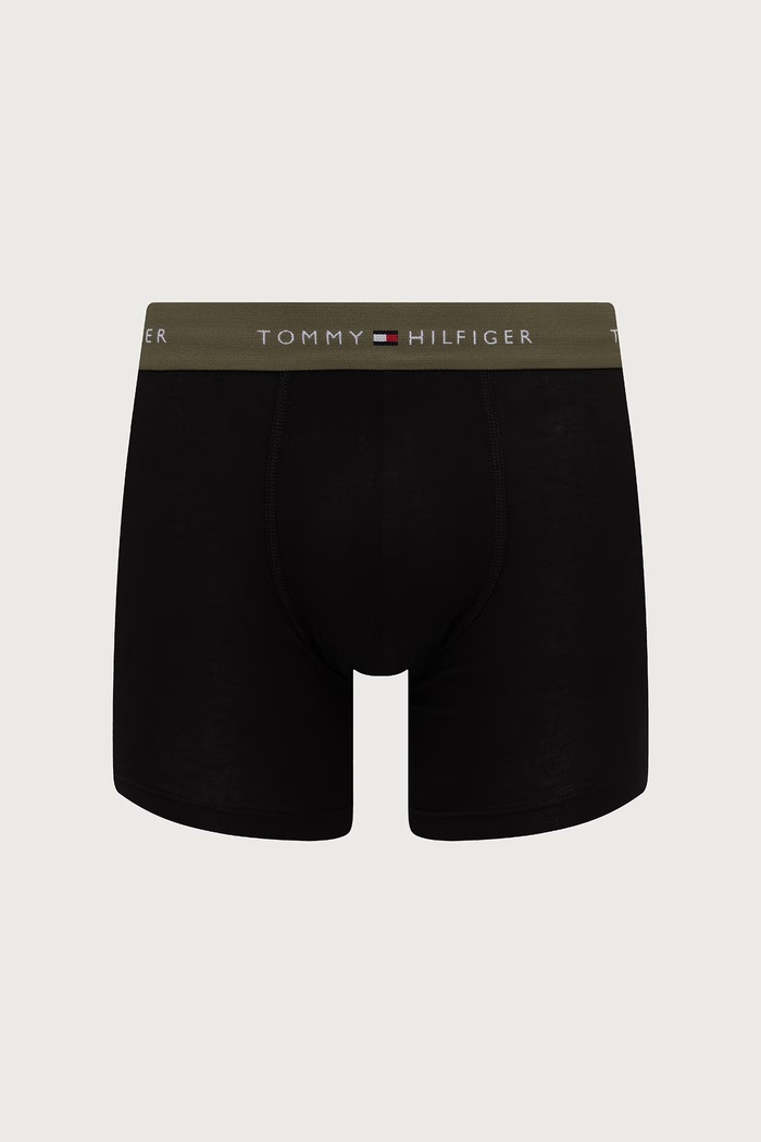 Bokserki męskie bawełniane z elastanem 3-pack Tommy Hilfiger UM0UM03874 czarny