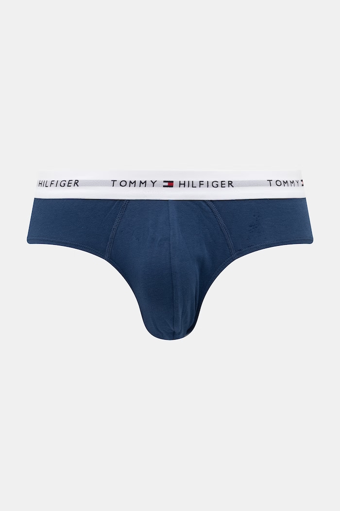 Oblečenie Tommy Hilfiger slipy pánske bavlnené s elastanom 3-pak UM0UM03875 modrá