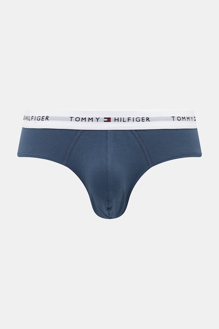 Tommy Hilfiger slipy pánske bavlnené s elastanom 3-pak modrá UM0UM03875