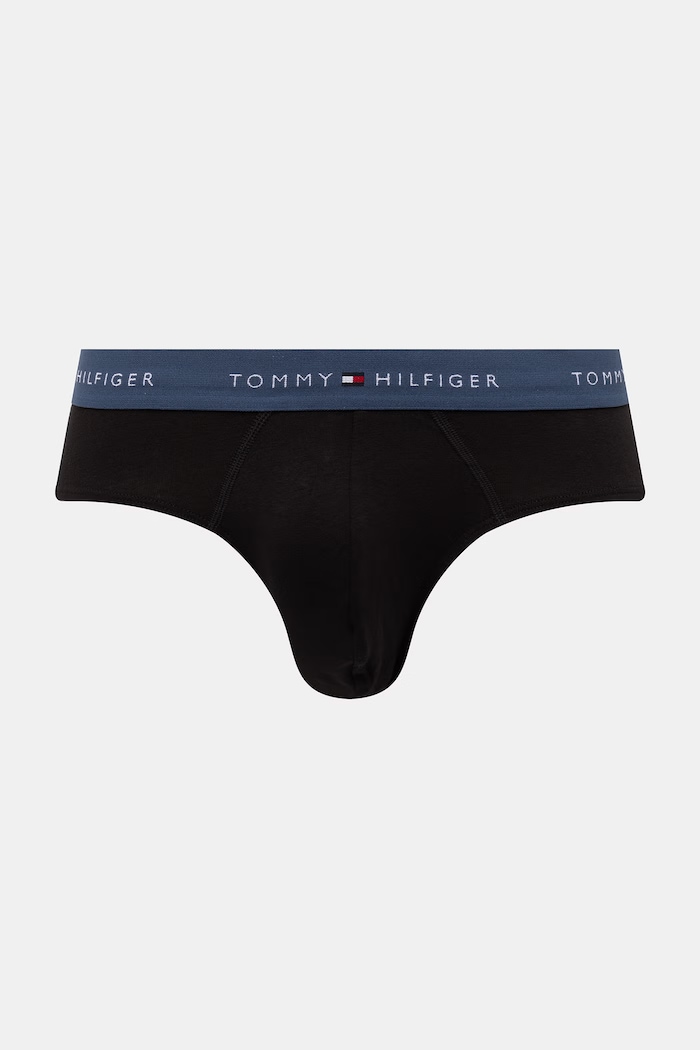 Tommy Hilfiger slipy pánske bavlnené s elastanom 3-pak čierna UM0UM03876