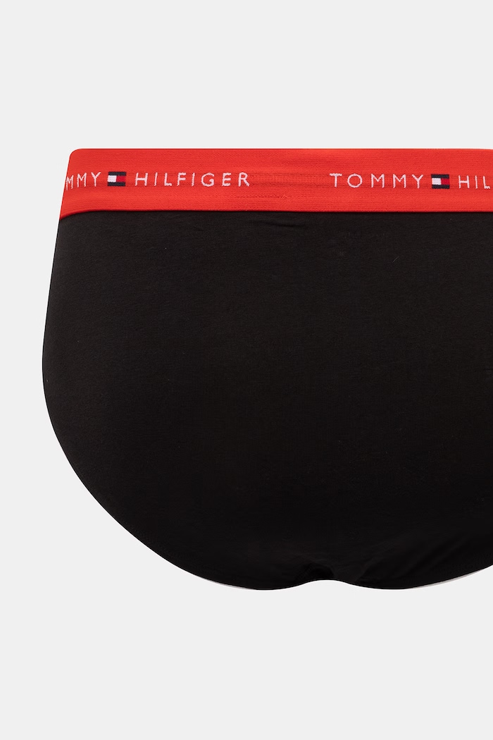 Tommy Hilfiger slipy pánske bavlnené s elastanom 3-pak UM0UM03876 čierna