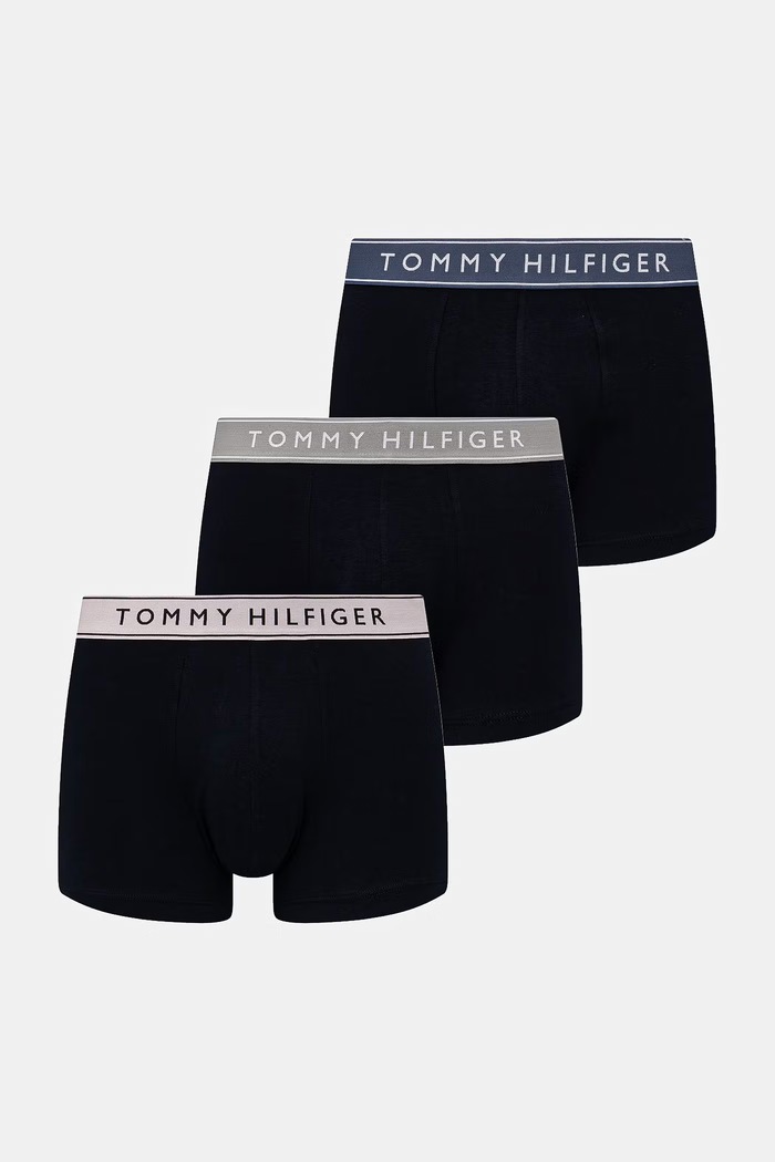 Tommy Hilfiger boxeri pentru bărbați, cu bumbac pachet de 3 bleumarin UM0UM03881