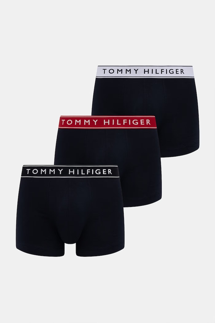 Tommy Hilfiger boxerky pánske s bavlnou 3-pak čierna UM0UM03881
