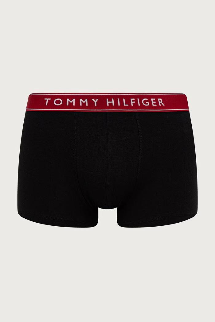 Boxeri pentru bărbați cu bumbac pachet de 3 Tommy Hilfiger UM0UM03881 negru