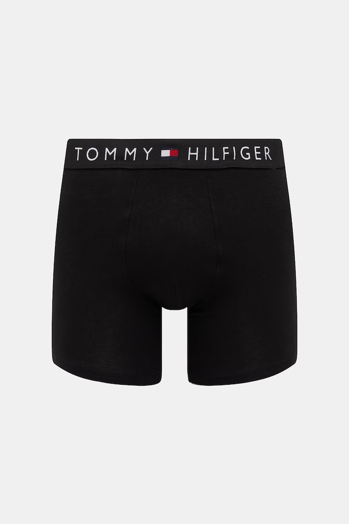 Tommy Hilfiger boxerky pánske bavlnené s elastanom 3-pak UM0UM03883 čierna SS26