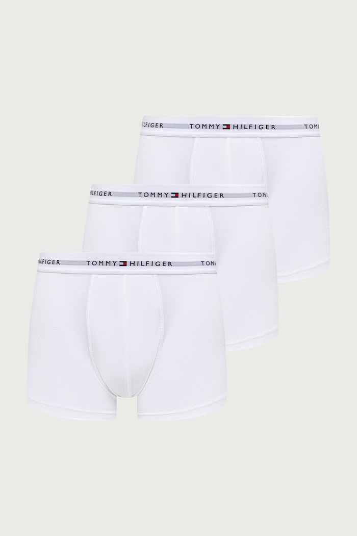 Tommy Hilfiger Boxeri pentru bărbați din bumbac cu elastan pachet de 3 alb UM0UM03889