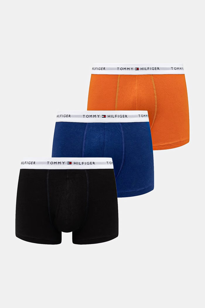 Tommy Hilfiger Boxeri bărbați din bumbac cu elastan pachet de 3 portocaliu UM0UM03889