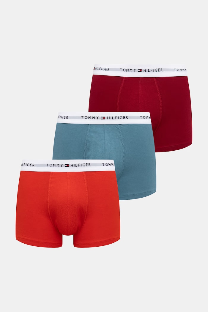 Tommy Hilfiger Boxeri bărbați bumbac cu elastan pachet de 3 rosu UM0UM03889
