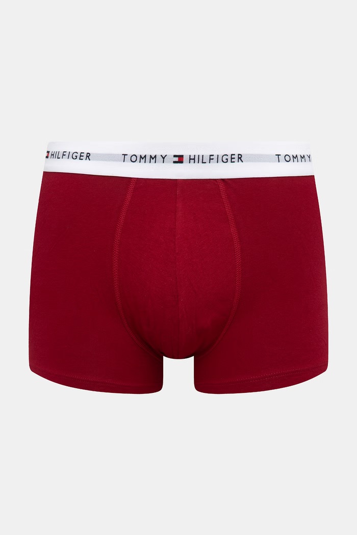 Tommy Hilfiger Boxeri bărbați bumbac cu elastan pachet de 3 rosu UM0UM03889