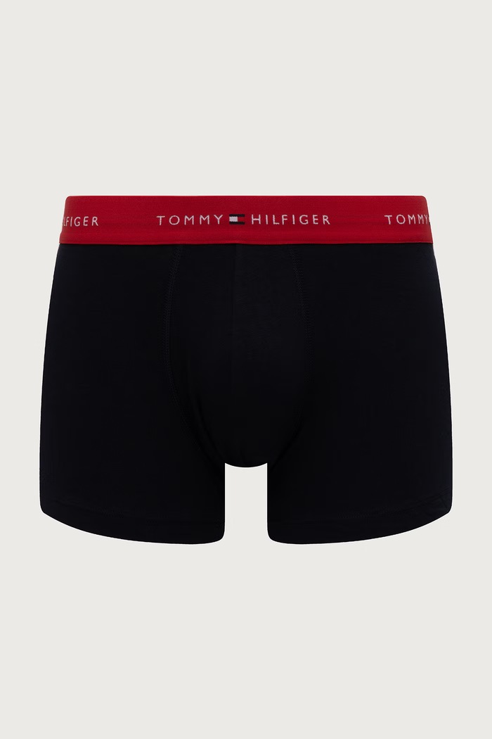 Boxer da uomo in cotone con elastan pacco da 3 Tommy Hilfiger UM0UM03890 blu navy