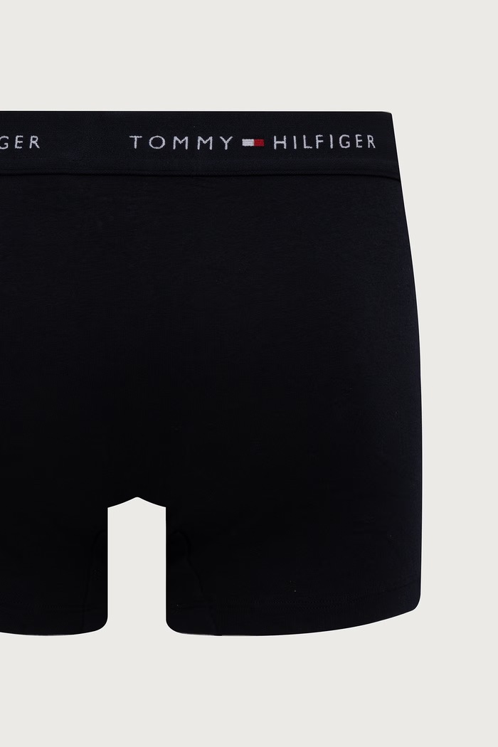 Boxer da uomo in cotone con elastan pacco da 3 Tommy Hilfiger blu navy UM0UM03890