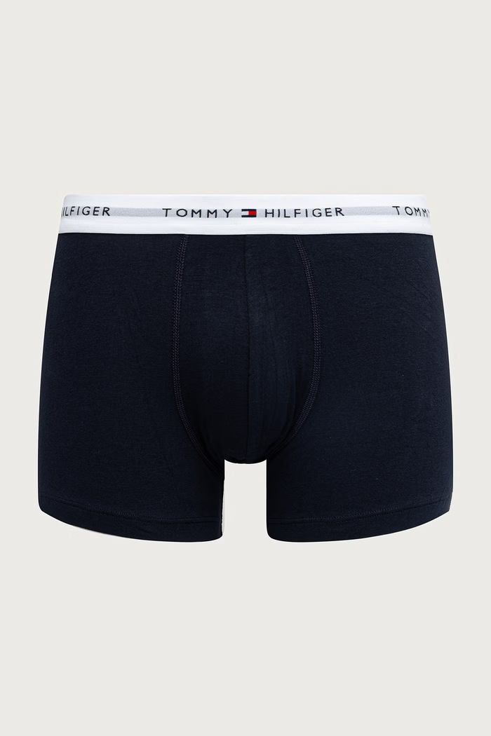 Odzież Tommy Hilfiger Bokserki męskie bawełniane z elastanem 3-pack UM0UM03890 granatowy