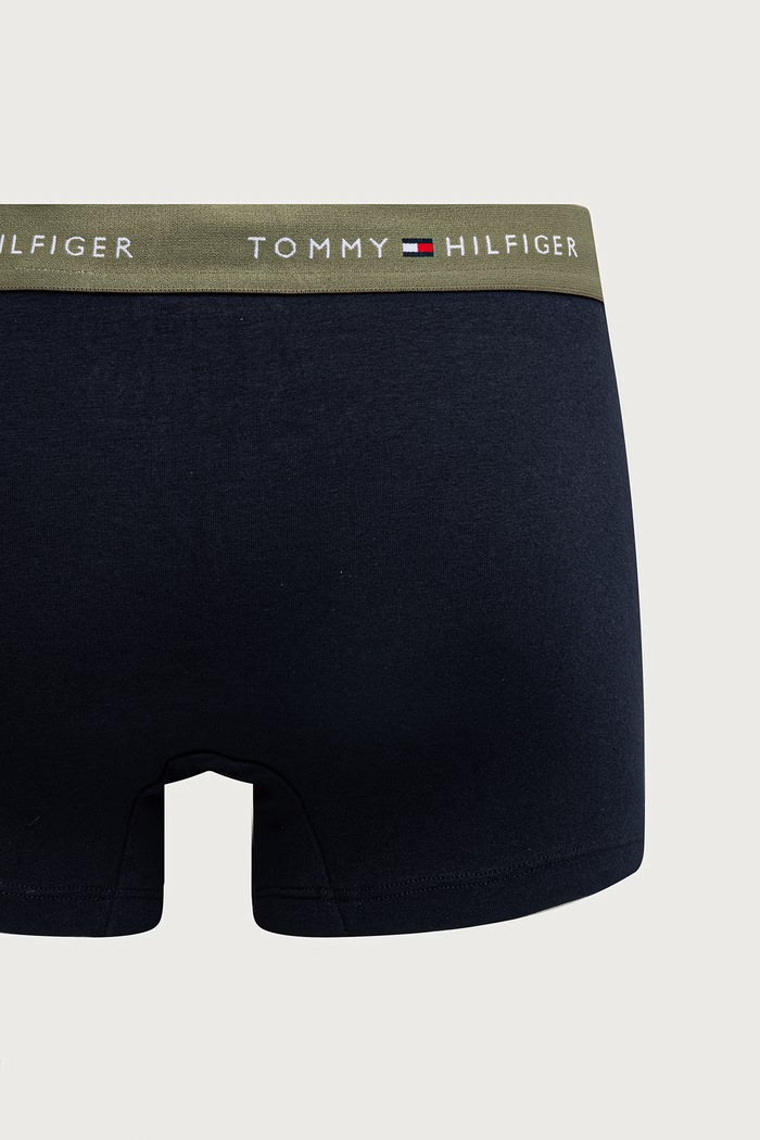 Bokserki męskie bawełniane z elastanem 3-pack Tommy Hilfiger UM0UM03890 granatowy