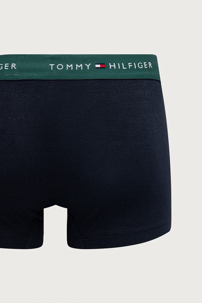 Bokserki męskie bawełniane z elastanem 3-pack Tommy Hilfiger granatowy UM0UM03890