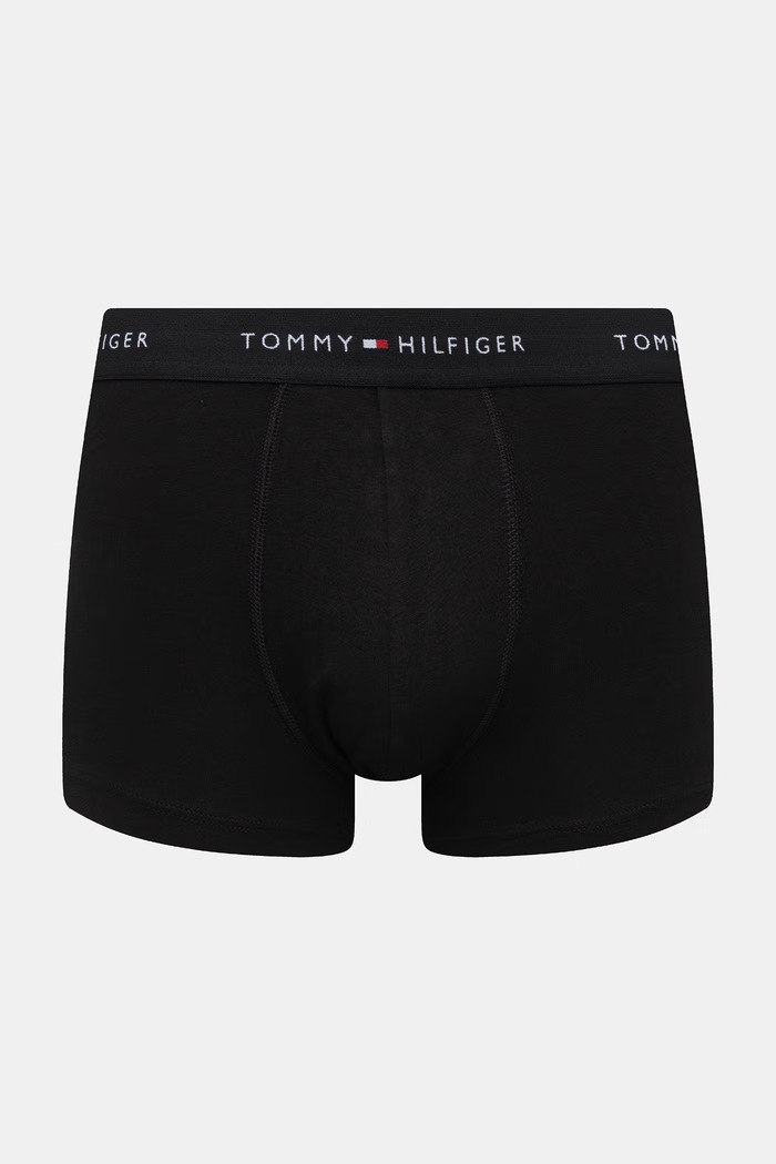 Tommy Hilfiger Boxeri bărbați din bumbac cu elastan pachet de 3 negru UM0UM03890