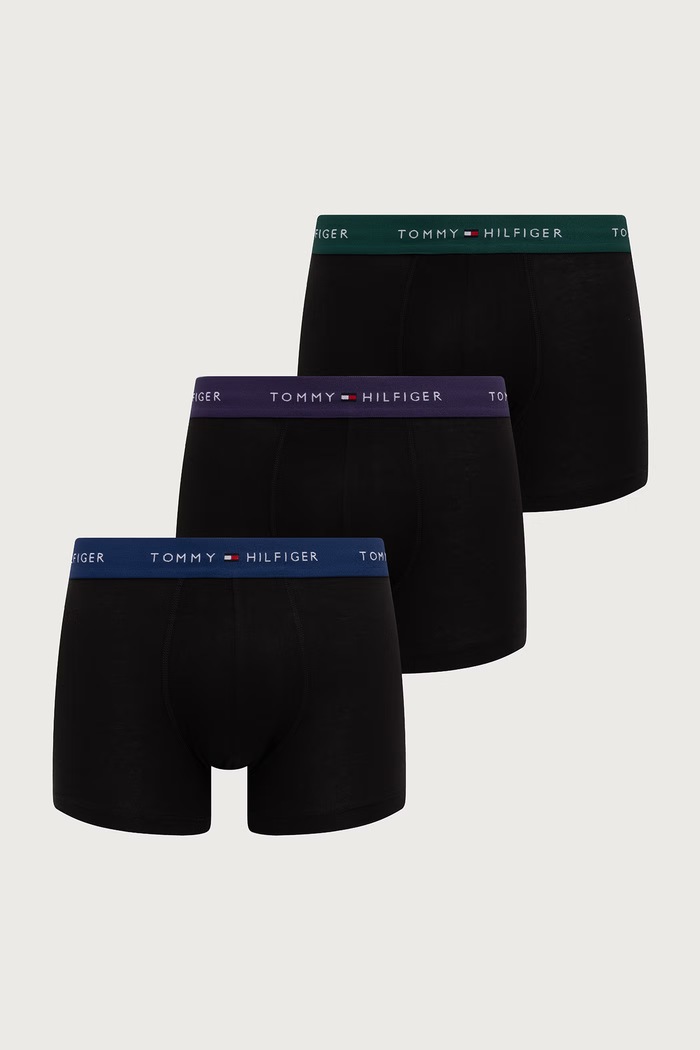 Tommy Hilfiger Bokserki męskie bawełniane z elastanem 3-pack czarny UM0UM03890