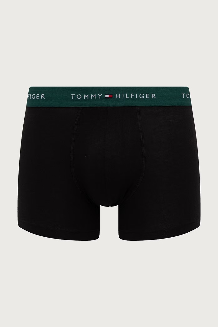 Bokserki męskie bawełniane z elastanem 3-pack Tommy Hilfiger UM0UM03890 czarny