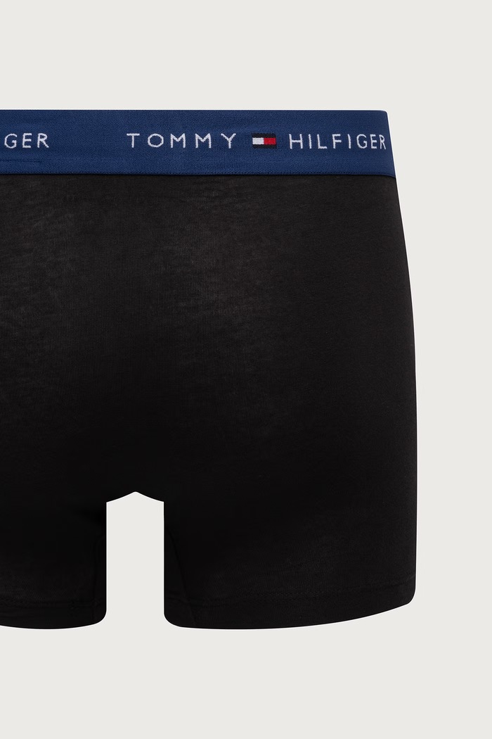 Bokserki męskie bawełniane z elastanem 3-pack Tommy Hilfiger czarny UM0UM03890