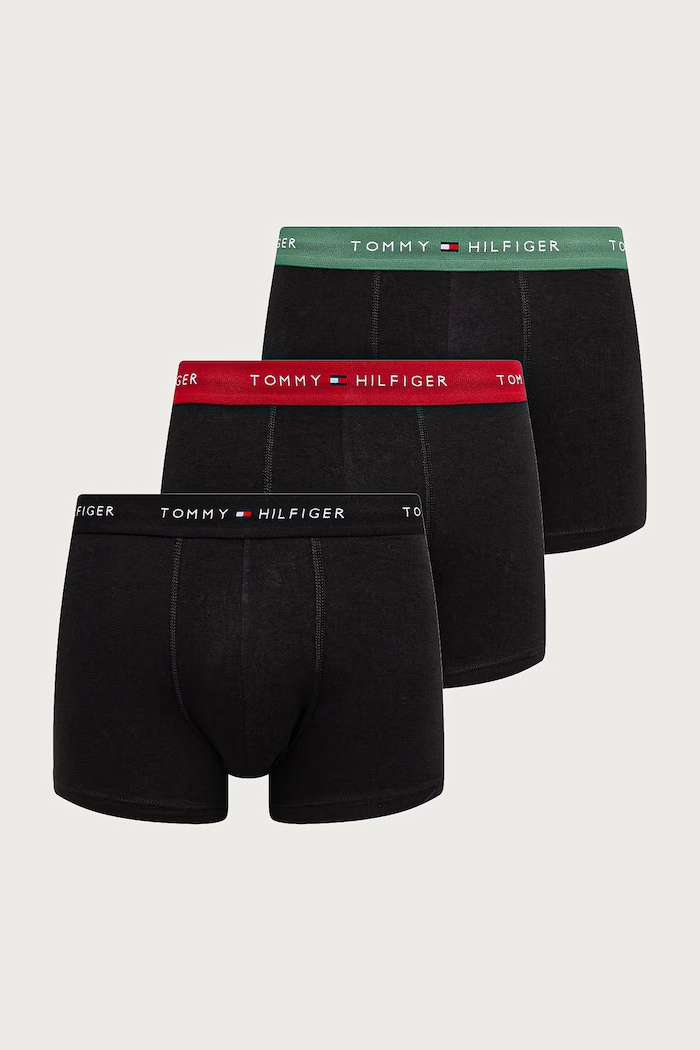 Tommy Hilfiger Bokserki męskie bawełniane z elastanem 3-pack czarny UM0UM03890