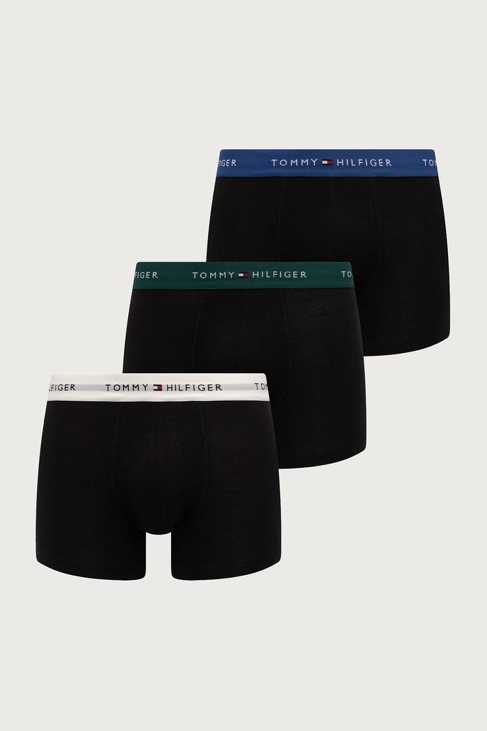 Tommy Hilfiger Bokserki męskie bawełniane z elastanem 3-pack czarny UM0UM03890