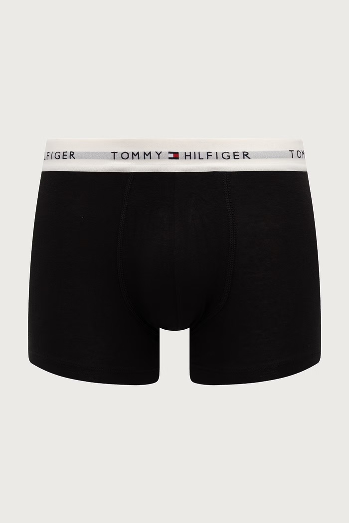 Tommy Hilfiger Boxeri pentru bărbați din bumbac cu elastan pachet de 3 UM0UM03890 negru SS26