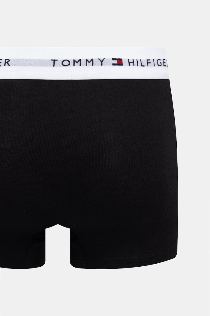 Tommy Hilfiger priliehavé boxerky pánske bavlnené s elastanom 3-pak UM0UM03891 čierna