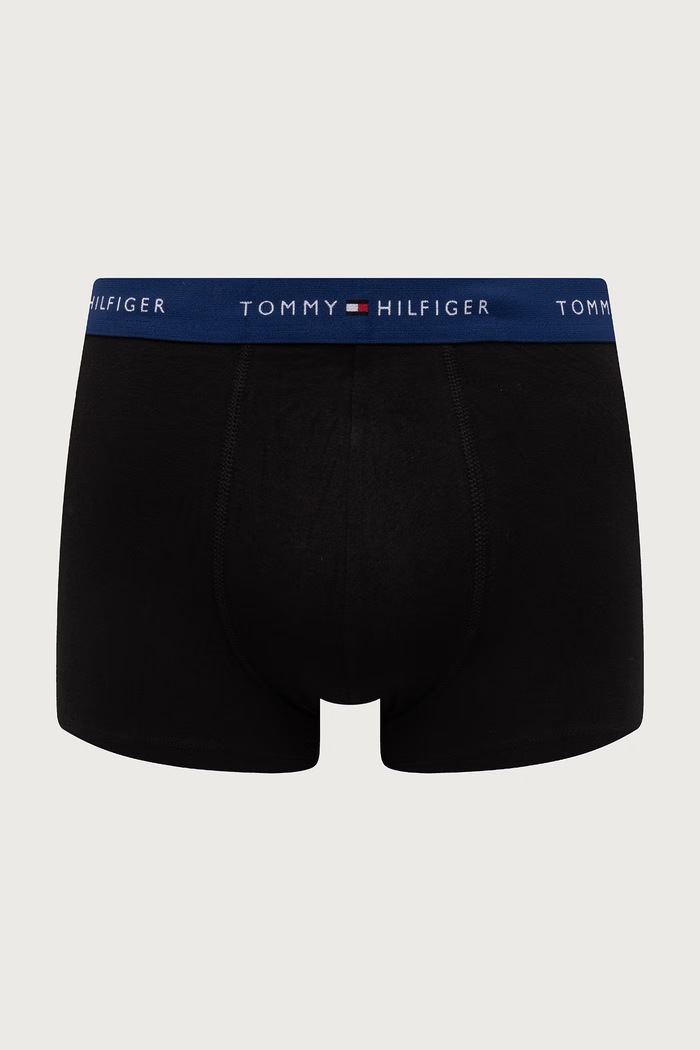 Bokserki dopasowane męskie bawełniane z elastanem 5-pack Tommy Hilfiger UM0UM03893 czarny