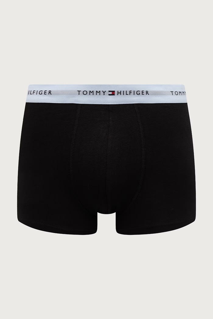 Bokserki dopasowane męskie bawełniane z elastanem 5-pack Tommy Hilfiger czarny UM0UM03893