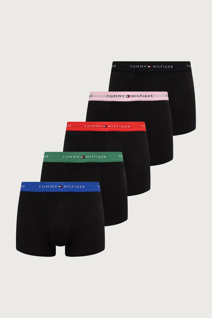 Tommy Hilfiger bokserki dopasowane męskie bawełniane z elastanem 5-pack czarny UM0UM03893