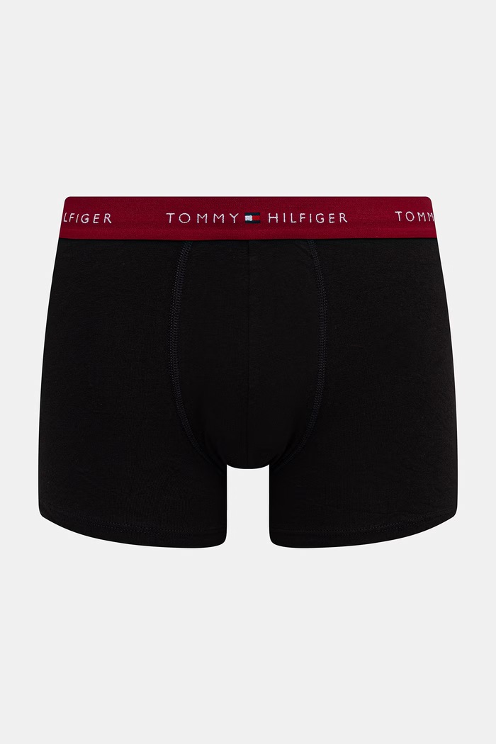 Tommy Hilfiger priliehavé boxerky pánske bavlnené s elastanom 5-pak UM0UM03893 čierna