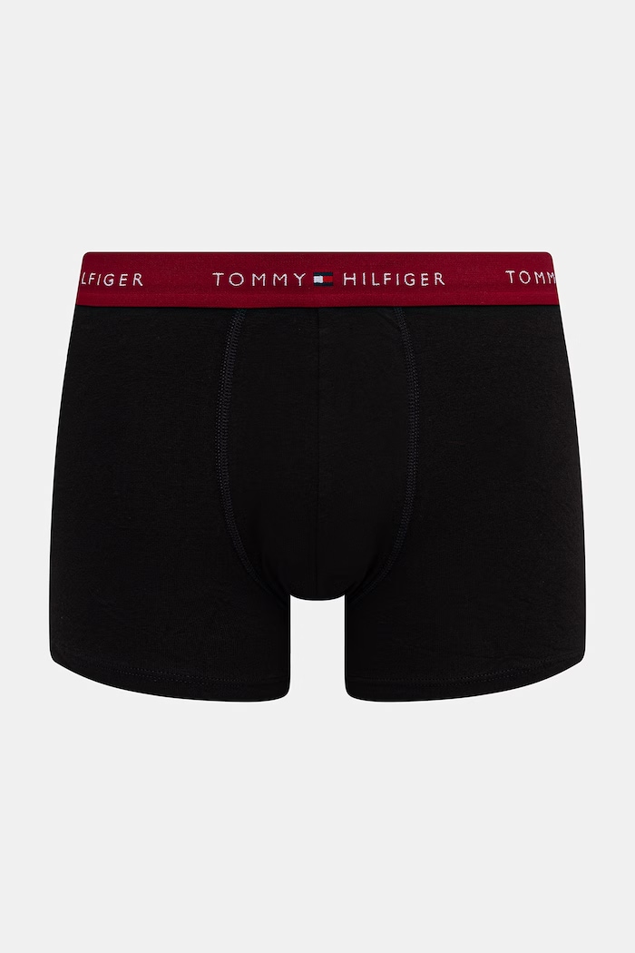 Tommy Hilfiger priliehavé boxerky pánske bavlnené s elastanom 5-pak UM0UM03893 čierna