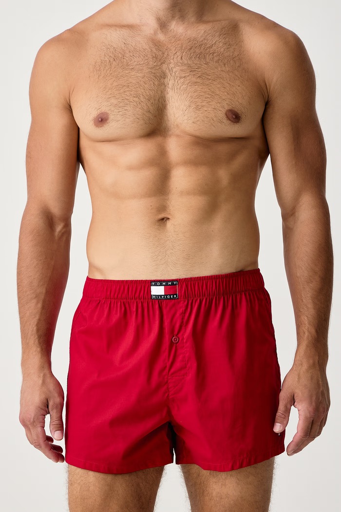 Odzież Tommy Hilfiger Bokserki męskie bawełniane 3-pack UM0UM03898 czerwony