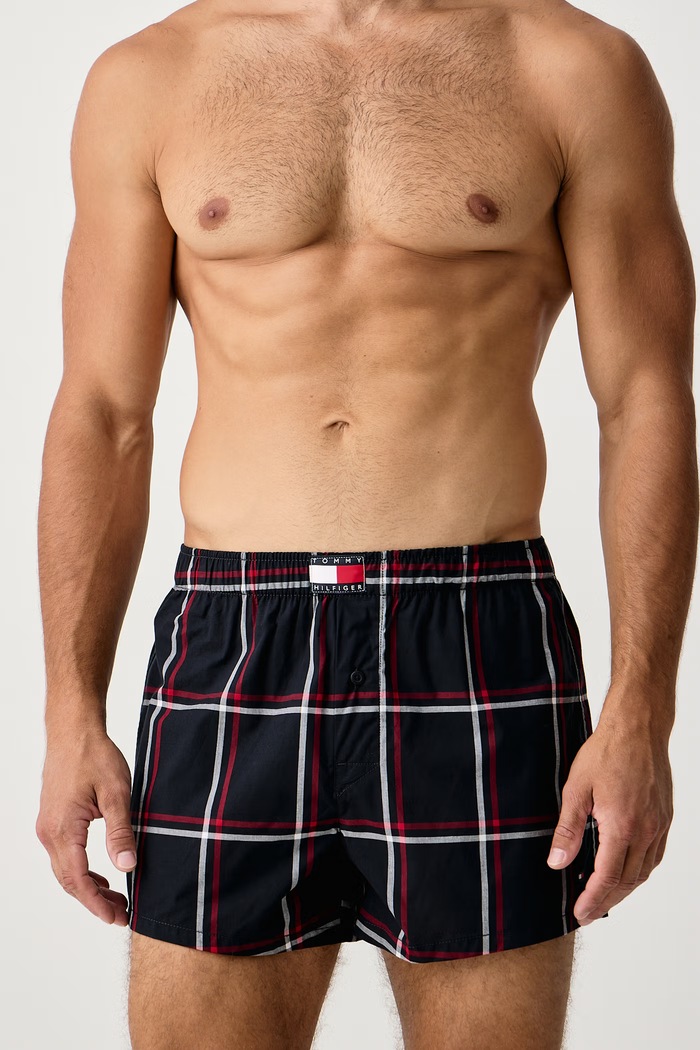 Bokserki męskie bawełniane 3-pack Tommy Hilfiger UM0UM03898 czerwony