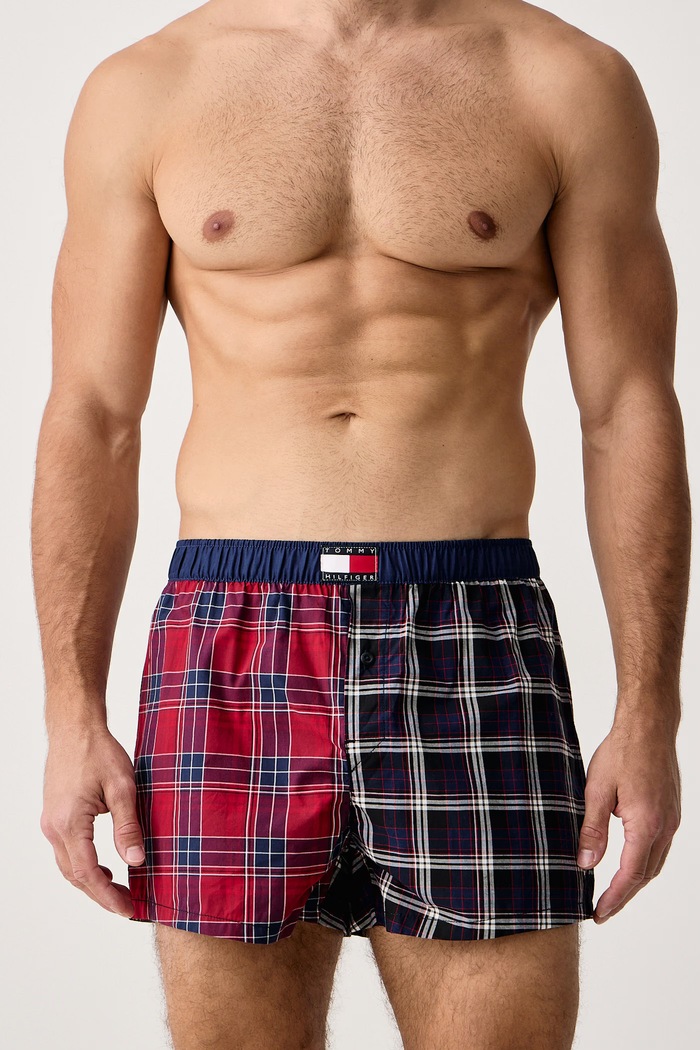 Bokserki męskie bawełniane 3-pack Tommy Hilfiger UM0UM03898 granatowy