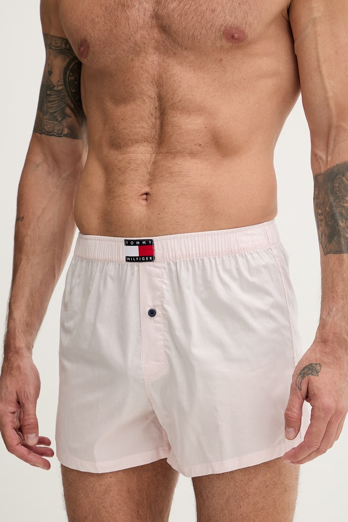 Îmbrăcăminte Tommy Hilfiger boxeri pentru bărbați, din bumbac pachet de 3 UM0UM03898 bleumarin