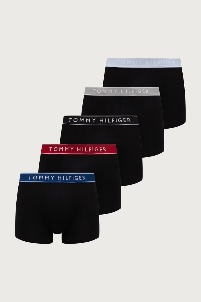 Tommy Hilfiger Bokserki dopasowane męskie z bawełną 5-pack czarny UM0UM03899