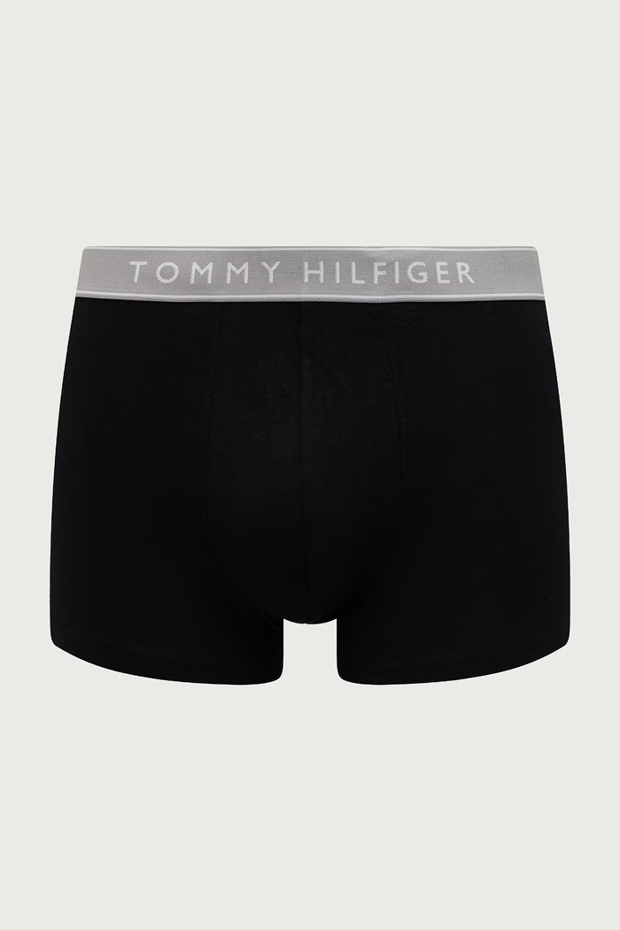 Bokserki dopasowane męskie z bawełną 5-pack Tommy Hilfiger czarny UM0UM03899
