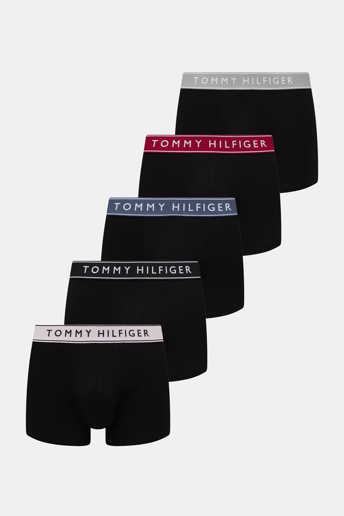 Tommy Hilfiger boxerky pánske s bavlnou 5-pak čierna UM0UM03899