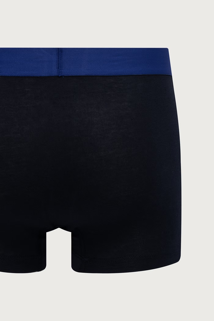 Bokserki dopasowane męskie bawełniane z elastanem 3-pack Tommy Hilfiger granatowy UM0UM03908