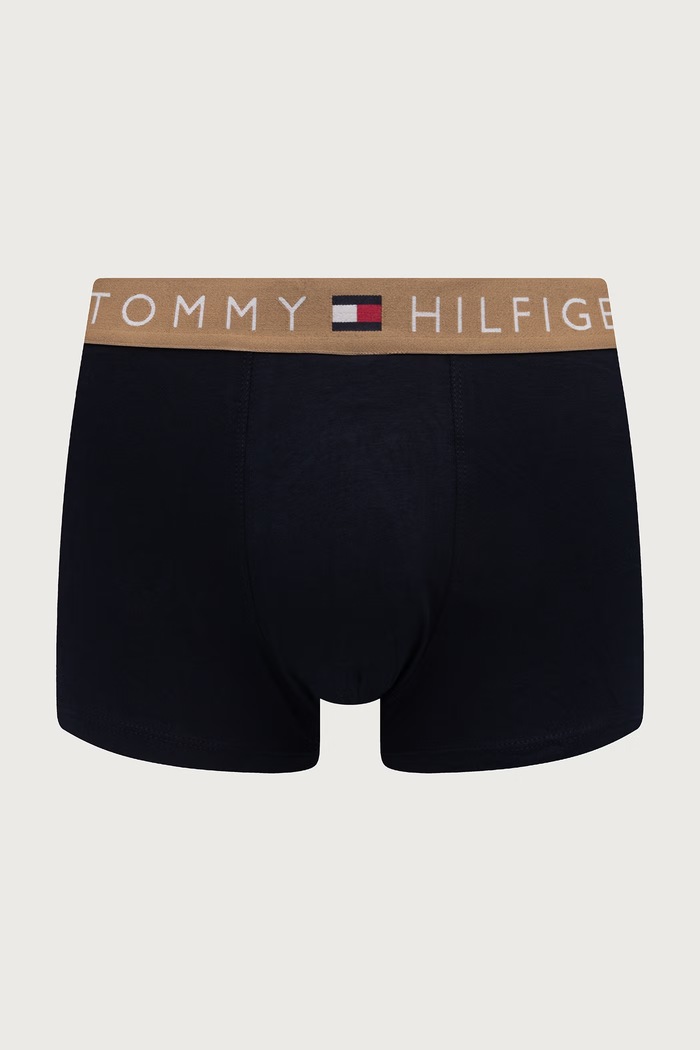 Tommy Hilfiger priliehavé boxerky pánske bavlnené s elastanom 3-pak tmavomodrá UM0UM03908